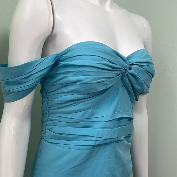 Abercrombie off the shoulder blue midi dress size small NWT - Picture 9 of 14